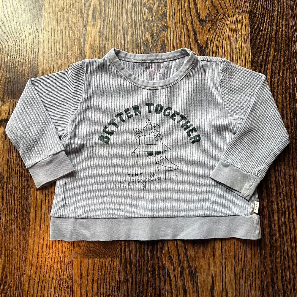 Tiny Cottons Felpa Friends Together Waffle Knit Top (4Y)